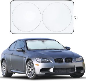 EcoNour Patented Design Car Windshield Sun Shade | Blocks 99% Heat & Keeps Interior Cool