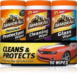 Armor All Protectant, Glass and Cleaning Wipes, Interior Car Cleaner