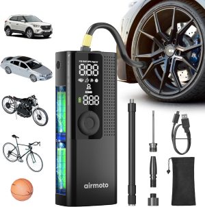 Airmoto Tire Inflator Portable Air Compressor - Air Pump For Car Tires